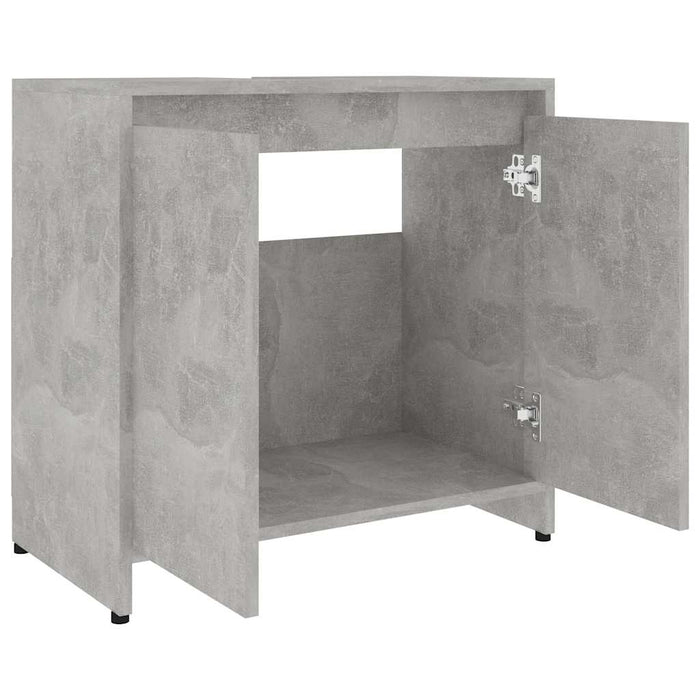 Dulap de baie, gri beton, 60x33x61 cm, lemn prelucrat - WALTI WALTI