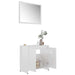 Set mobilier de baie, alb extralucios, lemn prelucrat - WALTI WALTI