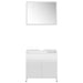 Set mobilier de baie, alb extralucios, lemn prelucrat - WALTI WALTI