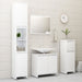 Set mobilier de baie, alb extralucios, lemn prelucrat - WALTI WALTI