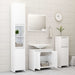Set mobilier de baie, alb extralucios, lemn prelucrat - WALTI WALTI