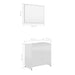Set mobilier de baie, alb extralucios, lemn prelucrat - WALTI WALTI