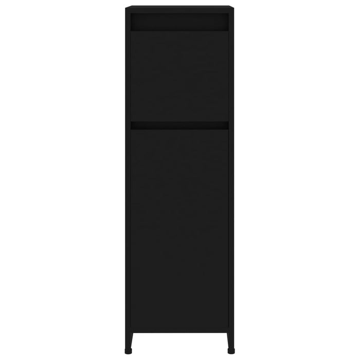 Dulap de baie, negru, 30x30x95 cm, lemn prelucrat - WALTI WALTI