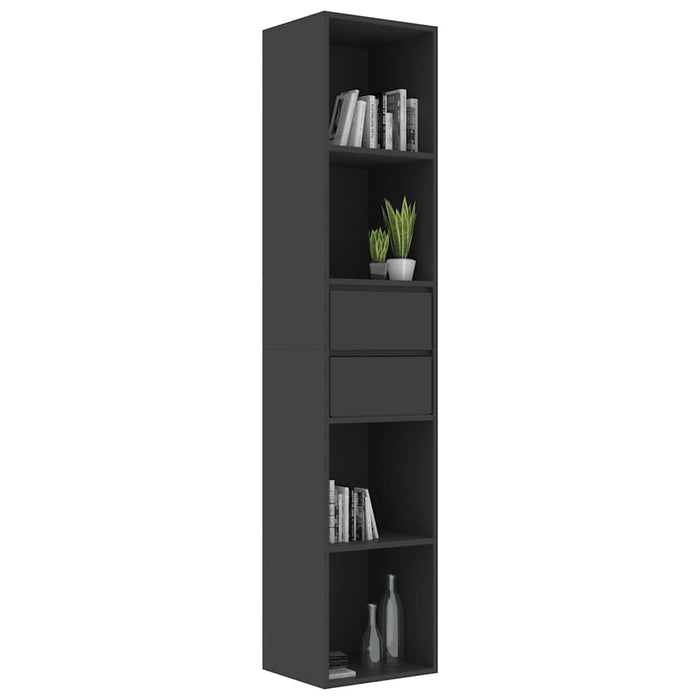 Bibliotecă, gri, 36 x 30 x 171 cm, lemn prelucrat WALTI