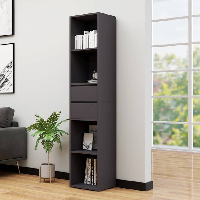 Bibliotecă, gri, 36 x 30 x 171 cm, lemn prelucrat WALTI
