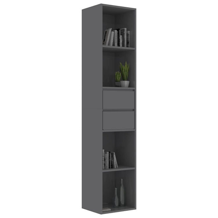 Bibliotecă, gri extralucios, 36 x 30 x 171 cm, PAL WALTI