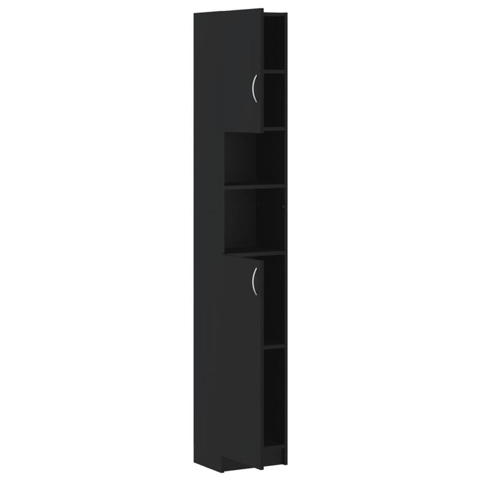 Dulap de baie, negru, 32x25,5x190 cm, lemn prelucrat - WALTI WALTI