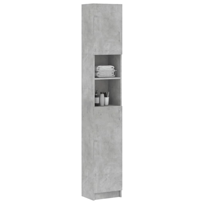 Dulap de baie, gri beton, 32 x 25,5 x 190 cm, lemn prelucrat - WALTI WALTI