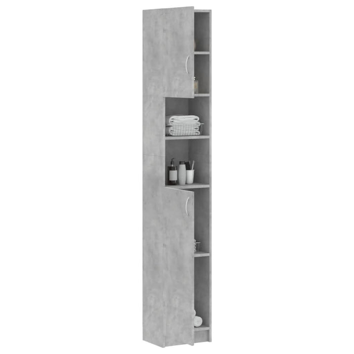 Dulap de baie, gri beton, 32 x 25,5 x 190 cm, lemn prelucrat - WALTI WALTI