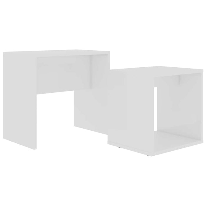 Set măsuțe de cafea, alb, 48x30x45 cm, lemn prelucrat WALTI