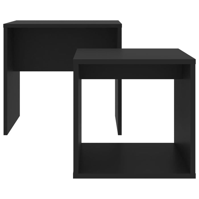 Set măsuțe de cafea, negru, 48x30x45 cm, lemn prelucrat WALTI