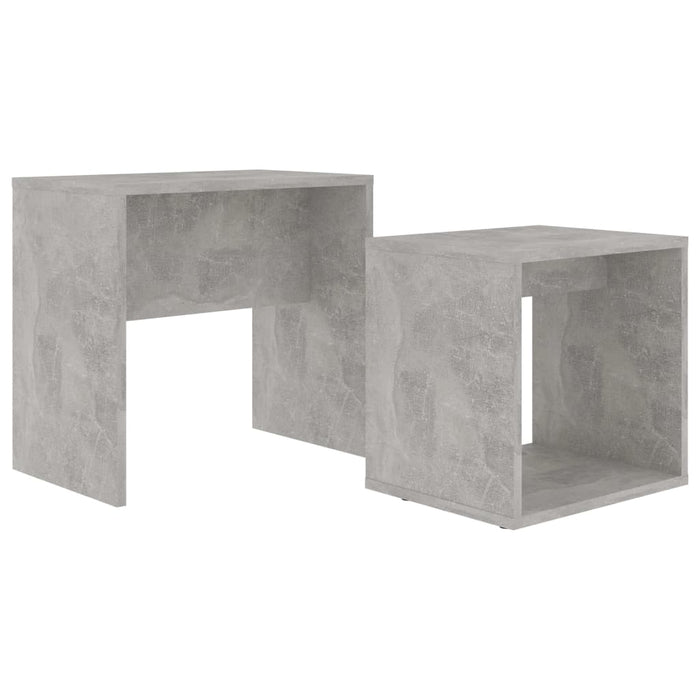 Set măsuțe de cafea, gri beton, 48x30x45 cm, lemn prelucrat WALTI