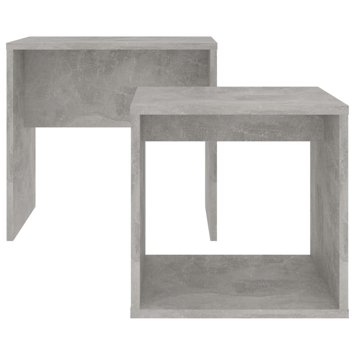 Set măsuțe de cafea, gri beton, 48x30x45 cm, lemn prelucrat WALTI