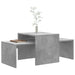 Set măsuțe de cafea, gri beton, 100x48x40 cm, lemn prelucrat - WALTI WALTI