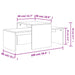 Set măsuțe de cafea, gri beton, 100x48x40 cm, lemn prelucrat - WALTI WALTI