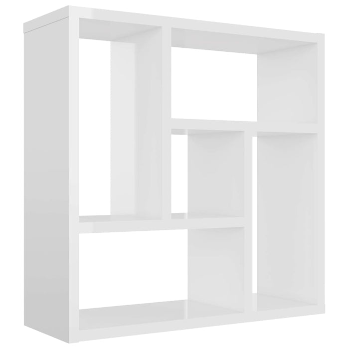 Raft de perete alb extralucios 45x16x45 cm lemn prelucrat WALTI