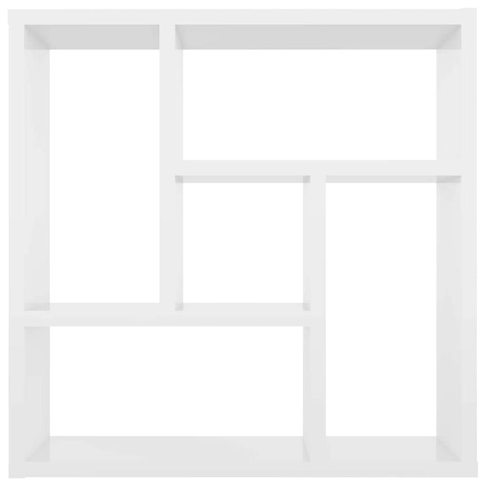 Raft de perete alb extralucios 45x16x45 cm lemn prelucrat WALTI