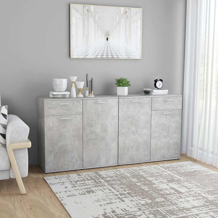 Servantă, gri beton, 160x36x75 cm, lemn prelucrat WALTI