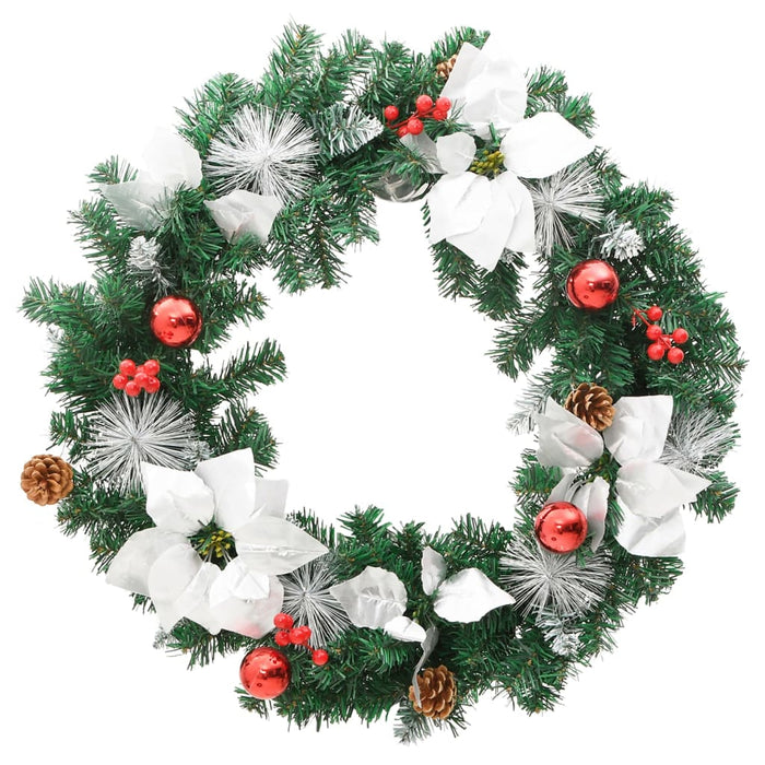 Coroniță de Crăciun cu becuri LED, verde, 60 cm, PVC WALTI
