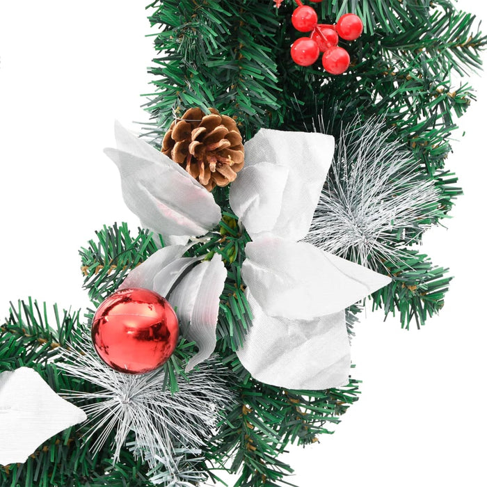 Coroniță de Crăciun cu becuri LED, verde, 60 cm, PVC WALTI