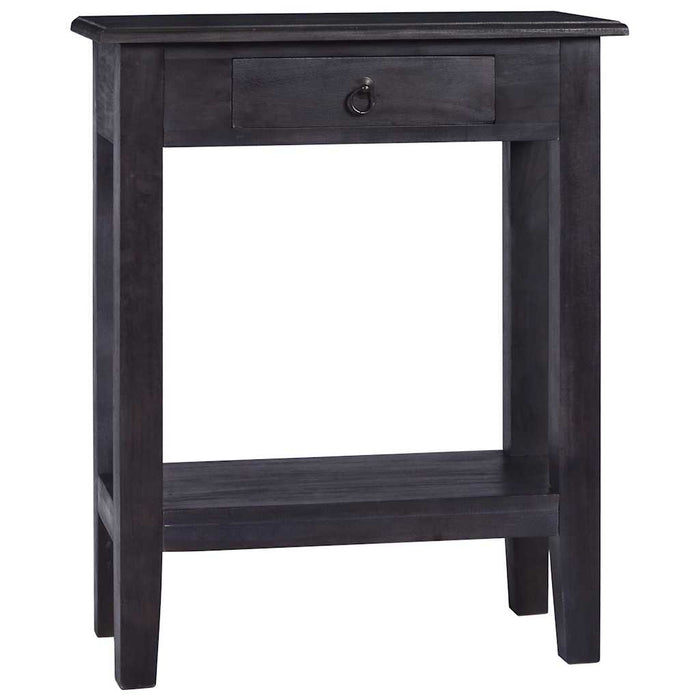 Masă consolă negru cafeniu deschis 60x30x75cm lemn masiv mahon WALTI