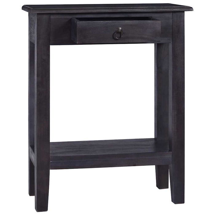 Masă consolă negru cafeniu deschis 60x30x75cm lemn masiv mahon WALTI