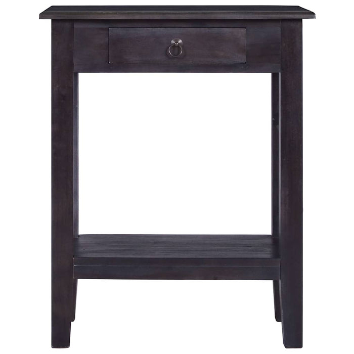 Masă consolă negru cafeniu deschis 60x30x75cm lemn masiv mahon WALTI