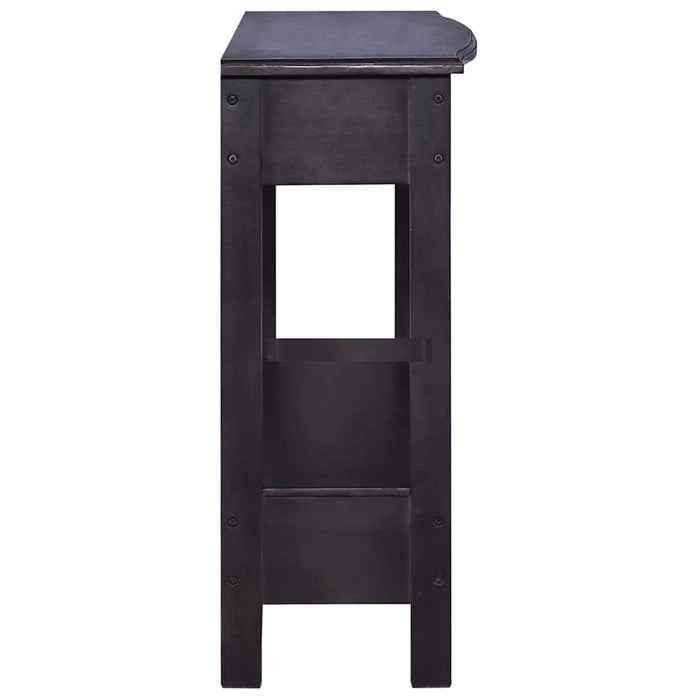 Masă consolă, negru cafeniu, 120x30x75 cm, lemn masiv mahon WALTI