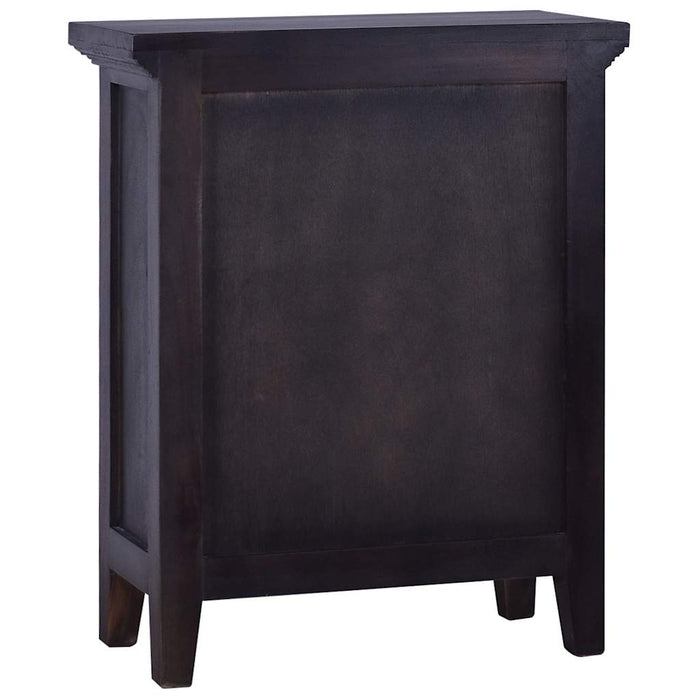 Dulap lateral, negru, 60x30x75 cm, lemn masiv de mahon WALTI