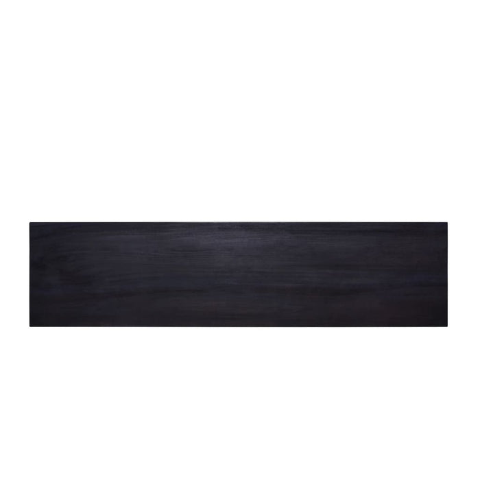 Masă consolă, negru, 120 x 30 x 75 cm, lemn masiv de mahon WALTI