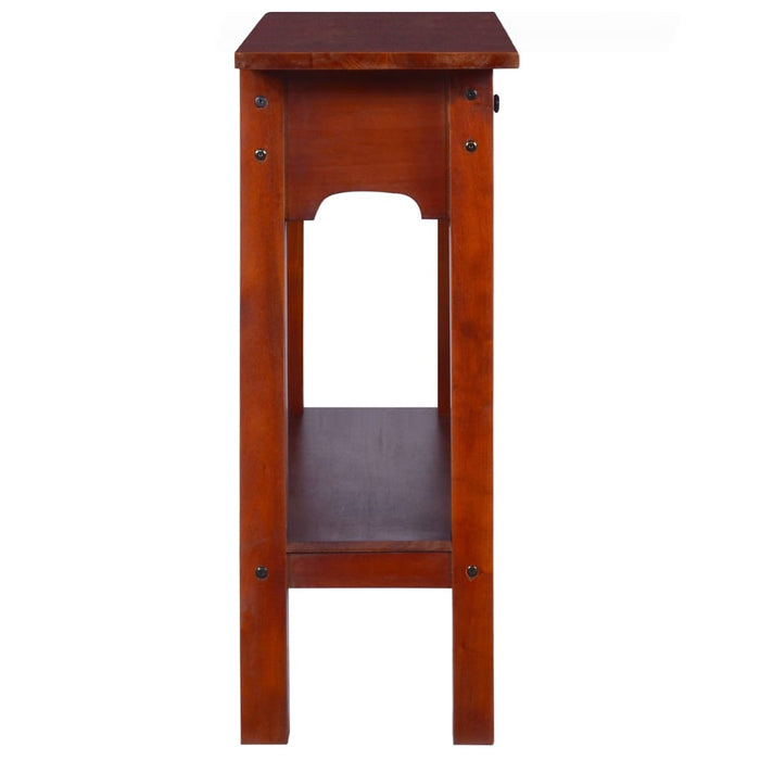Masă consolă, maro clasic, 90x30x75cm, lemn masiv de mahon WALTI