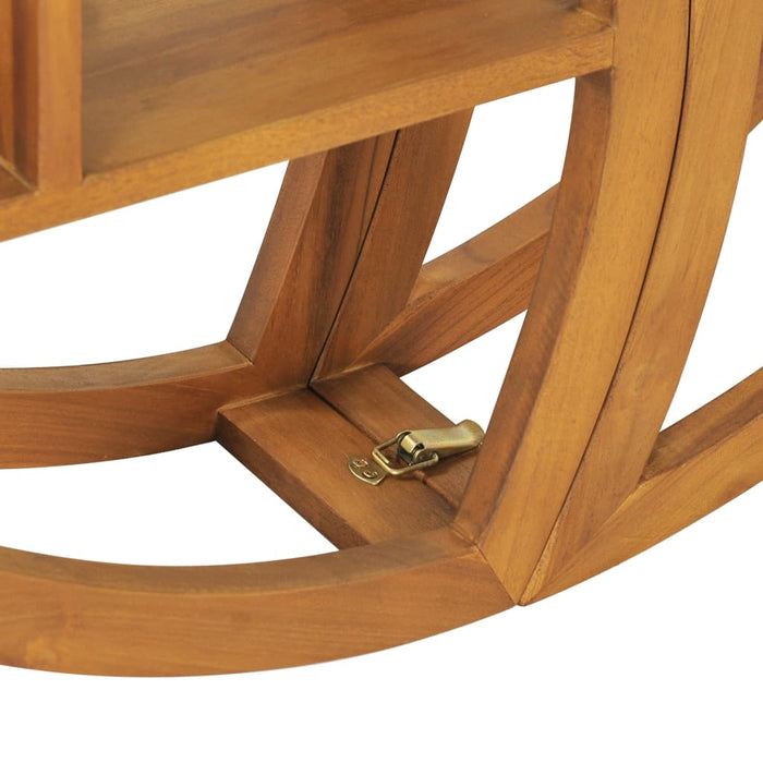 Raft de perete Yin Yang, 100 x 20 x 100 cm, lemn masiv de tec WALTI