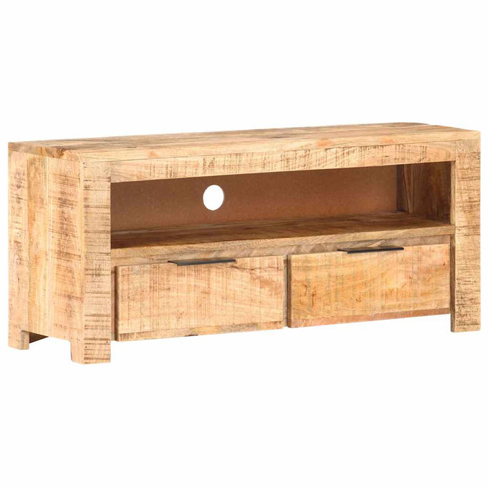 Comodă TV, 90 x 30 x 40 cm, lemn masiv de mango brut WALTI