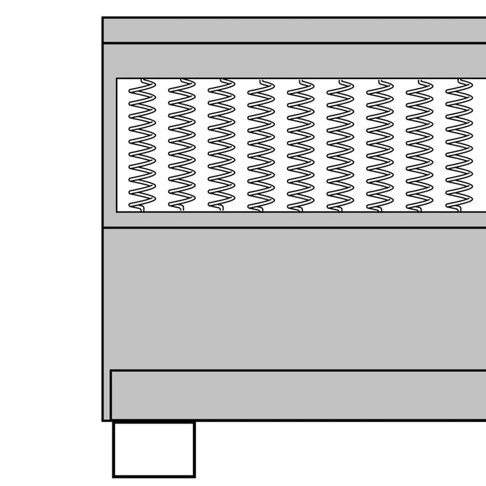 vidaXL Pat continental, material textil, gri închis, 140x200 cm WALTI