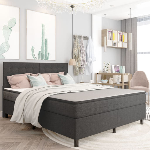 Pat continental, gri închis, 160x200 cm, material textil - WALTI WALTI