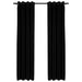 Draperii opace, aspect in, cu ocheți, 2 buc., negru, 140x225 cm - WALTI WALTI