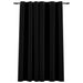 Perdea opacă, aspect pânză, cu ocheți, negru, 290 x 245 cm - WALTI WALTI