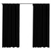 Draperii opace aspect in, cârlige, 2 buc., negru, 140 x 175 cm - WALTI WALTI