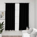 Draperii opace aspect in, cârlige, 2 buc., negru, 140 x 175 cm - WALTI WALTI