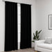 Perdele opace aspect pânză, cârlige, 2 buc., negru, 140x225 cm - WALTI WALTI