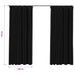 Draperii opace aspect in, cârlige, 2 buc., antracit, 140x175 cm - WALTI WALTI