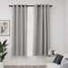 Draperii opace, aspect in, cu ocheți, 2 buc., gri, 140x175 cm - WALTI WALTI