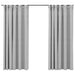 Draperii opace aspect pânză, cu cârlige, 2 buc, gri, 140x175 cm - WALTI WALTI