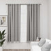 Draperii opace aspect pânză, cu cârlige, 2 buc, gri, 140x175 cm - WALTI WALTI
