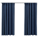 Draperii opace aspect in, cu cârlige 2 buc. albastru 140x175 cm - WALTI WALTI