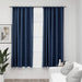 Draperii opace aspect in, cu cârlige 2 buc. albastru 140x175 cm - WALTI WALTI