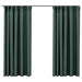 Draperii opace aspect in, cu cârlige, 2 buc., verde, 140x175 cm - WALTI WALTI
