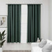 Draperii opace aspect in, cu cârlige, 2 buc., verde, 140x175 cm - WALTI WALTI