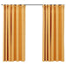 Draperii opace aspect in, cârlige, 2 buc., galben, 140 x 175 cm - WALTI WALTI