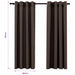 Perdele opace aspect pânză ocheți 2 buc. gri taupe 140x175 cm - WALTI WALTI